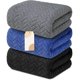 thumbnail image 1 of Toallas de Baño de Microfibra 3 Piezas – Juego de Toallas Corporales Ultra Suaves de Secado Rápido – Toalla Multiusos para SPA, Gimnasio, Viaje y Playa (Negro+Gris Oscuro+Azul Oscuro), 1 of 4