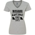 thumbnail image 3 of Inktastic Missouri Awesome Since 1821 Women's V-Neck T-Shirt, 3 of 5