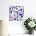 thumbnail image 4 of Chilfamy Purple Flowers Leaves Art Modern Canvas Prints Home Decor 12x12in, 4 of 6