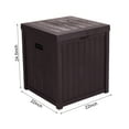 thumbnail image 7 of Zimtown 51gal Outdoor Garden Plastic Storage Deck Box Waterproof Brown, 7 of 7