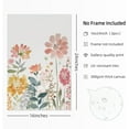 thumbnail image 2 of Watercolor Wildflower Wall Art Decor Colorful Flower Pictures Canvas Floral Botanical Wall Art Vintage Prints Poster Floral Painting Artwork for Living Room Bedroom Unframed(only canvas), 2 of 6