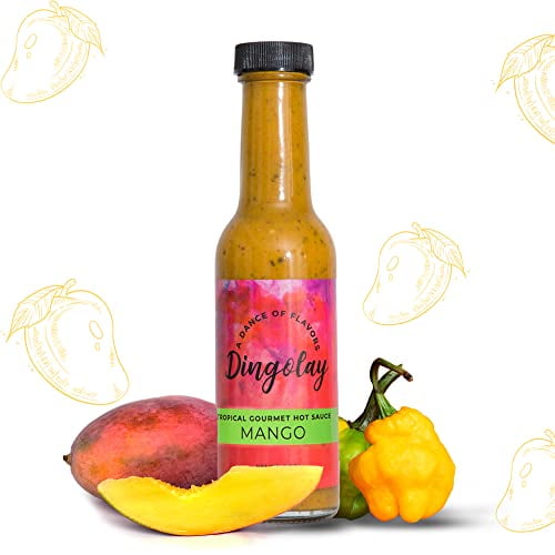 The Spicy Shark Caribbean Reef Shark Hot Sauce - Scotch Bonnet Pepper, 5oz, Featured On Hot Ones (Vegan, Gluten-Free)