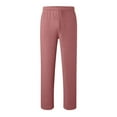 thumbnail image 4 of ADSSDQ Men's Baggy Sweatpants Wide Leg Lounge Cotton Sweat Pants with Pockets Open Bottom Joggers Athletic Yoga Pants Pink 2XL, 4 of 4