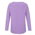 thumbnail image 5 of ZJXFGS Tunic Tops for Women Loose Fit Dressy Fall Outfits for Women 2025 Professional Blouses for Women Cute T Shirts Cute Tops Womens Tops Women'S Shirts Work Blouses Purple M, 5 of 5