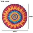 thumbnail image 6 of Colorful Tie Dye Concentric Circles Round Tablecloth 60"x60",Wrinkle Wipeable Table Cloth for Kitchen Dining Room Picnic Patio Party, 6 of 6