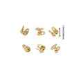 thumbnail image 3 of Outdor Gold Plated 10 Pack 2 Colors. Gold Plated Crimped Bead Caps For Jewelry Making 1 And Gold Plated Round Bead Caps Chain End Caps Suitable For DIY ., 3 of 6