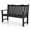 Black, variant on Stoog Outdoor Bench, 2-Person Park Garden Bench with Armrest, Loveseat Porch Chair with 800 lbs Capacity, HIPS All-Weather for Patio Porch Backyard, Black