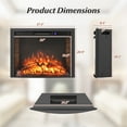 thumbnail image 4 of Giantex 26" Electric Fireplace Insert w/Curved Screen, Recessed Fireplace Heater w/6H Timer, Overheat Protection, 4 of 6