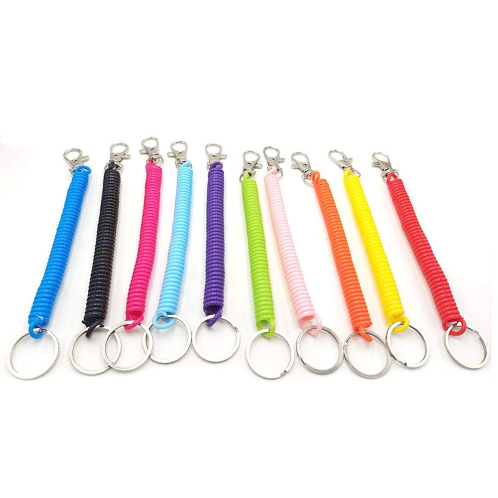 Flexible Keychain With Clip, Spring Coil Cord, Tether, And Stretch Elastic  Lanyard Fashionable Plastic Key Ring In Random Colors From Yambags, $6.24