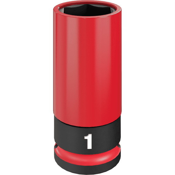 Milwaukee Tool SHOCKWAVE Impact Duty 1/2 Drive 1" SAE Lug Nut Wheel Socket