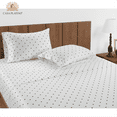 thumbnail image 3 of Casa Platino Juegos de Sábanas de Algodón Individual XL – Sábanas Refrescantes 100% Algodón de 450 Hilos, Acabado Suave y Sedoso, Ropa de Cama Duradera y Transpirable de Forma Natural – Lunares Negros, 3 of 6