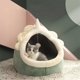 thumbnail image 4 of Xihbxyly Caseta Semicerrada para Perros, Diseño de Arena Bonito, Material Cálido y Cómodo, Base Impermeable y Antideslizante, Espacio de Descanso para Mascotas, Decoración Acogedora para El Hogar, Fá, 4 of 6