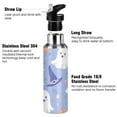 thumbnail image 3 of Yayeee 20oz Insulated Water Bottle Double Wall Stainless Steel with Flip Straw Lid, Blue Halloween, 3 of 7