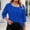 Blue, variant on asdoklhq Oversized Tshirts for Women Crop Tops Crewneck Plus Size Fashion Women's Casual Printed V-Neck Long Sleeve T-shirt Button Spring and Summer Tops Sky Blue 4X