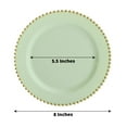 Efavormart 10 Pack Sage Green Plastic Appetizer Dessert Plates with ...