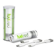 FuelRod Portable Charger Kit - Pack of 3 - Includes All Cables & Adapters Compatible with All Tablets & Smart Phones, Rechargeable Backup Power Bank, Swap for Charged Rod at Kiosk
