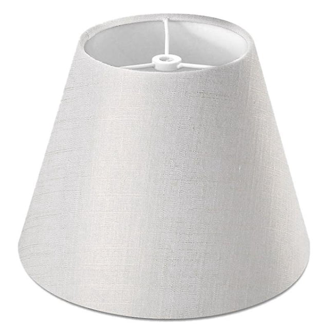 Pantalla de lámpara Tela de lino Pantalla de lámpara blanca Pequeña 5 pulgadas de diámetro superior X 9 pulgadas de diámetro inferior Diámetro X 7 Inc