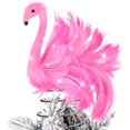 thumbnail image 1 of wonima02 Pink Flamingo Mini Christmas Tree Topper 4 Inch with Artificial Fluffy Feather LED String Lights Light up Miniature Pink Christmas Home Decorations for Small Xmas Tree Ornaments Holiday Party, 1 of 1