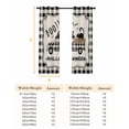 thumbnail image 6 of Fsddascl Halloween Blackout Curtains for Bedroom/Living Room, Thermal Insulated Kitchen Curtains, Spooky Horror Truck Black Cat Black Plaid Grommet Darkening Window Treatment Drapes 27.5"x39"x2, 6 of 6