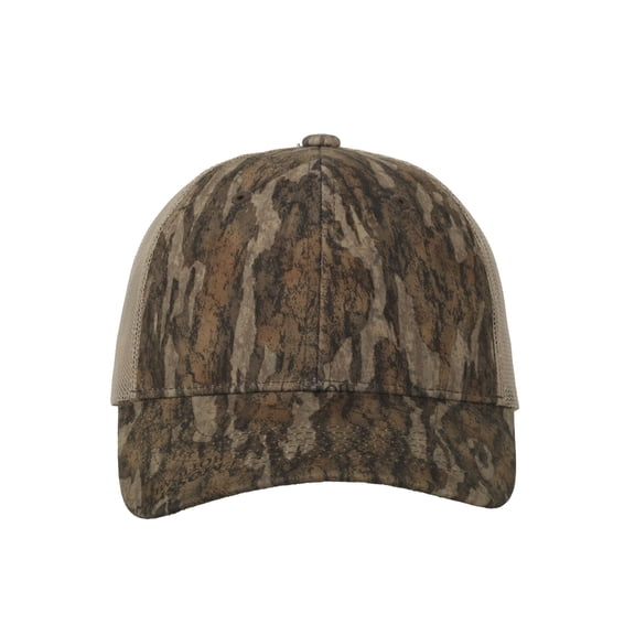 Mossy Oak® New Bottomland Camo Turkey Hunting Cap – 6-Panel Mesh Back Snapback, One Size