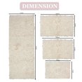 thumbnail image 3 of Home Weavers Bell Flower Collection 100% Cotton Non-Slip Bathroom Rug Set Machine Washable Bathroom Rug, Bath Rug, Bathroom Rug, Runner, Ivory Color 4 Piece Bath Carpet set, 3 of 9