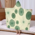 thumbnail image 5 of Green Tie Dye Fan Pattern Hooded Bath Towel，60"x35" for Ages 3 To 12 Kids, Quick Dry Lightweight Soft Microfiber Hood Beach Towel Cover Up for Kids, 5 of 7