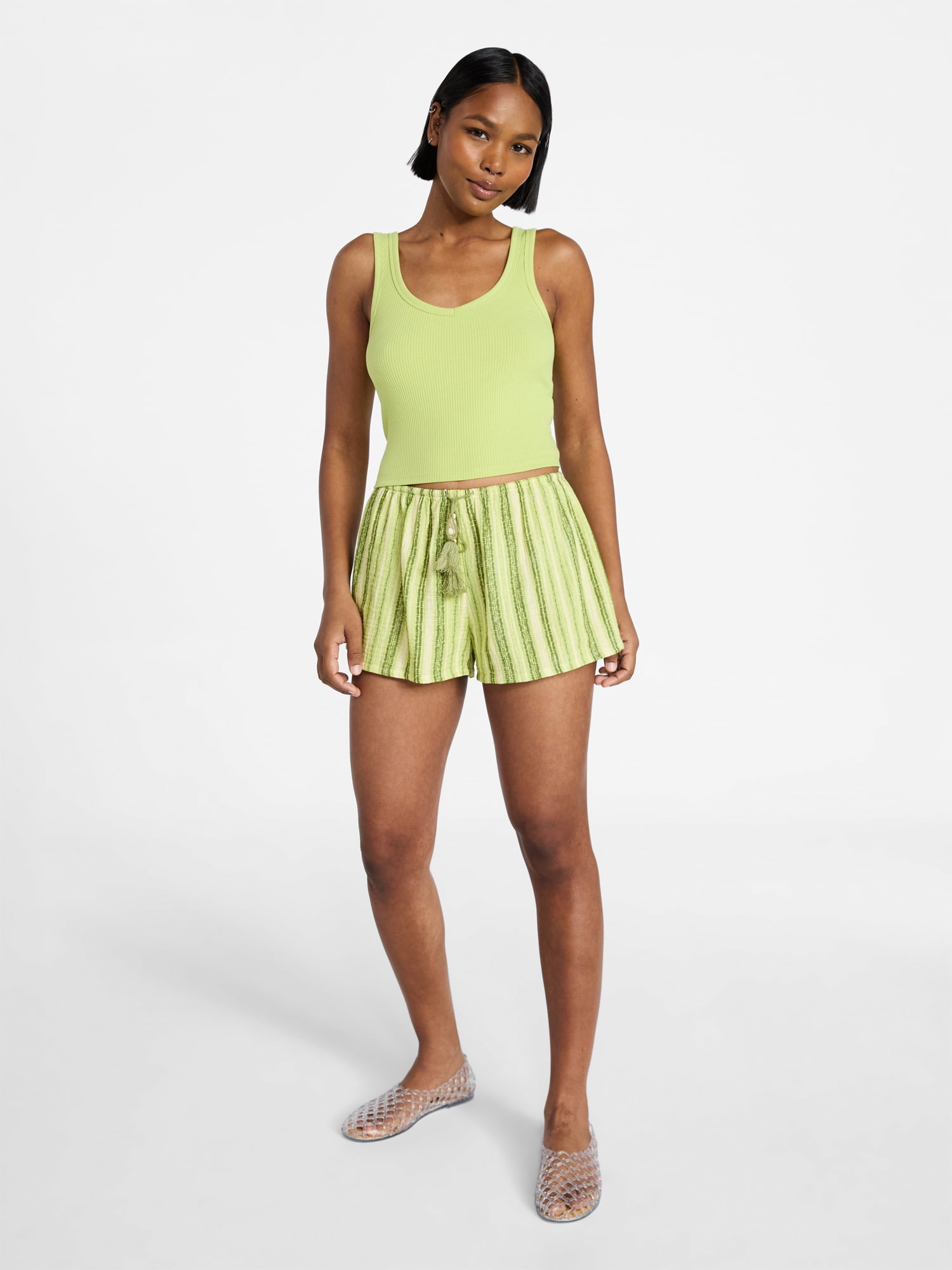 No Boundaries Cotton Pull On Shorts, 2" Inseam, Women's XXS-XXL