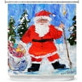 thumbnail image 1 of Shower Curtains 70" x 73" from DiaNoche Designs by Karen Tarlton - Santa 1, 1 of 1