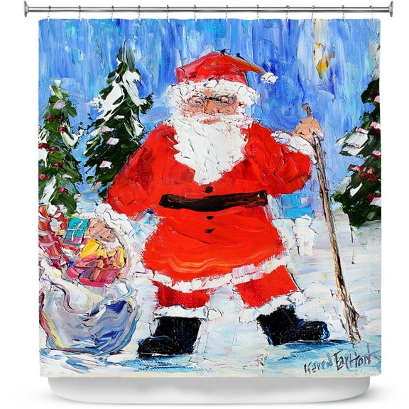 Shower Curtains 70" x 84" from DiaNoche Designs by Karen Tarlton - Santa 1