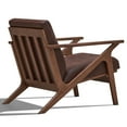 thumbnail image 2 of Omax Decor Zola Solid Wood and Fabric Upholstered Accent Armchair in Brown, 2 of 7
