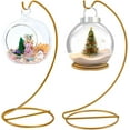 thumbnail image 1 of Soporte para adornos (2 unidades): Globo de cristal, alambre de hierro dorado, gancho para colgar., 1 of 7