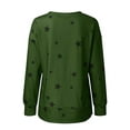 thumbnail image 3 of Gomelly Women T-shirt Crew Neck T Shirt Sport Tee Ladies Basic Work Pullover Stars Print Tops Green 3XL, 3 of 6