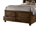 thumbnail image 3 of Tiva Wood King Size Bed 6 Drawers Book Case Frame Distressed Oak Brown, 3 of 5