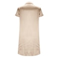 thumbnail image 6 of Purcolt Nightgowns for Women Soft Satin Button Down Collared Sleep Shirtdress Short Sleeve Mini Nightshirt Boyfriend Pajamas Nightdress, 6 of 8