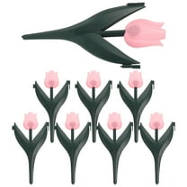 GOOHOCHY 8Pcs Tulip Shape Garden Stake for Flower Bed and Backyard Decorative Gardening 11.7X5.9X0.4In