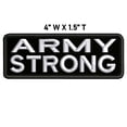 thumbnail image 2 of Applique Inspirational Army Strong Theme Hook Backing Decorative Patch Funny Saying Biker Emblem, 2 of 2