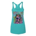 thumbnail image 3 of Colorful Beagle | Dogs Love You | Dean Russo Art Animal Lover Tri-Blend Racerback Tank Top, Tahiti Blue, Small, 3 of 6