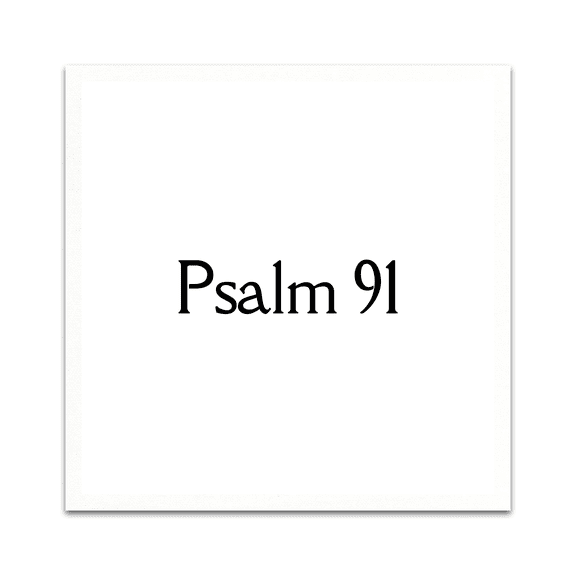 Psalm 91 Comforting Words Precut Quilt Squares, White, Fabric Charm Pack