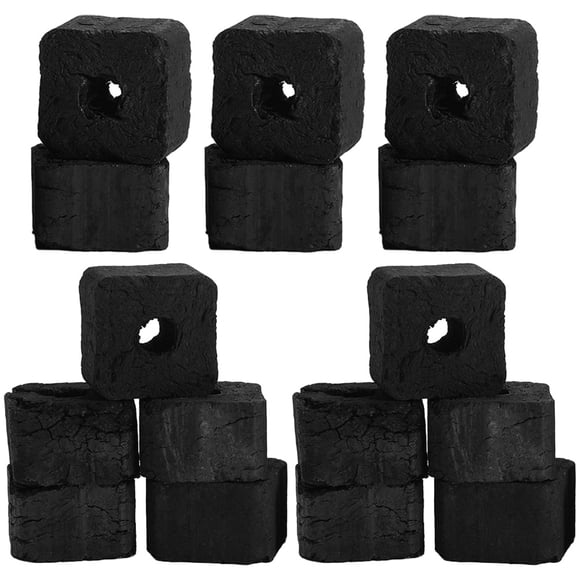 WRITWAA Briquettes de Bambou Noires pour Grillades Portatives, Cuisson Extérieure et Chaleur Confortable Sans Fumée