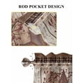 thumbnail image 6 of Texas Star Vintage 2 Panel Kitchen Curtains for Windows, Brown Retro Art Red Berry Wooden Bathroom Privacy Curtain, Home Décor Window Treatment for Bedroom/Living Room 55"x45", 6 of 6