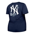 thumbnail image 3 of Women's New Era Navy New York Yankees Plus Size Two-Hit Front Knot T-Shirt, 3 of 3