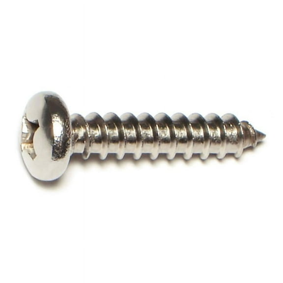 #14 x 1-1/4" 18-8 Stainless Steel Phillips Pan Head Sheet Metal Screws SMSPSS-460