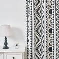 thumbnail image 4 of Black White Boho Farmhouse Curtains for Living Room 2 Panels, Linen Light Filtering Vintage Curtains Farmhouse Western Aztec Printed Rustic Rod Pocket Curtain Drapes with Tassels, 4 of 7