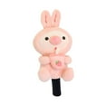 thumbnail image 2 of Vsenkes Golf Wood Head Cover Club Head Cover Cute Pork Transport Protection Plush Golfer Pink for Fairway, 2 of 9