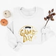 thumbnail image 5 of Gamivast Womens Fashion Hoodies & Sweatshirts Game Day Gold Glitter Football Print Crew Neck Long Sleeve Pullover Tops Trendy Casual Athletic Wear, 5 of 5