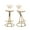 Gold-CreamyWhite, variant on Modern Bar Stools Set of 2, Upholstered Counter Height Chairs with S-Shaped Curved Design, Armless Dining Barstools for Kitchen Island & Home Bar