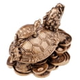 thumbnail image 4 of Estatuilla de Tortuga de Salud y Dragón Chino de Feng Shui China Ornamentos Regalos para Oficina Bronce, 4 of 9