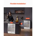 thumbnail image 5 of VEVOR Wine Cooler, 46 Bottle Dual Zone Wine Fridge, Built-in & Freestanding Fridge with Glass Door, Adjustable Shelves, Digital Temperature Control, Wine Cooler Refrigerator for Home, Office, Bar, 5 of 9