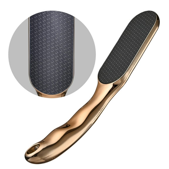Meottam Safe Foot File for Dead Skin, Nano Glass Callus Remover Foot File Heel Scraper, Gently for Foot Pedicure Tools, Wet and Dry Feet (Gold)