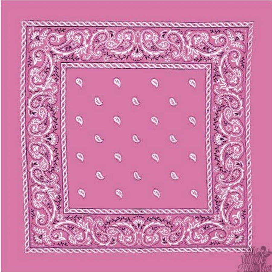 Printed Cotton Bandana ONE SIZE FITS MOST Pink